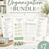 Home Organization Bundle — Cleaning Schedule, Declutter Guide, Chore Chart, Pantry Tracker & Maintenance Log