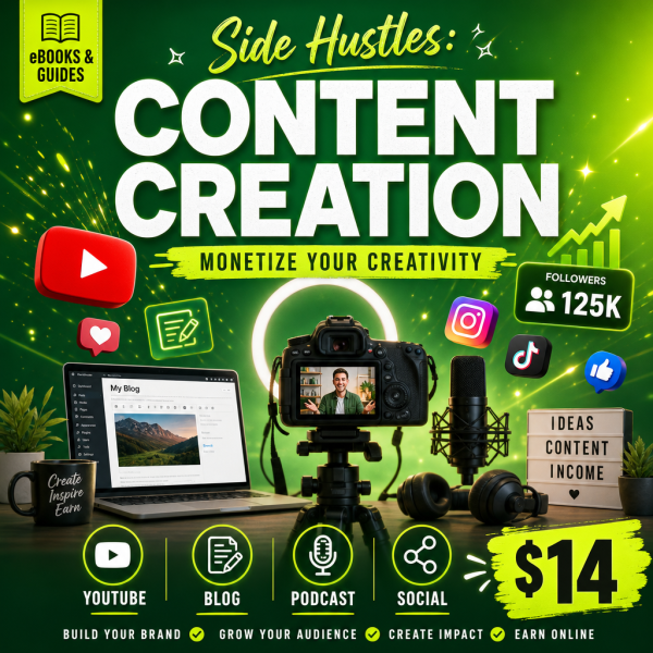 Side Hustles: Digital Products — Create & Sell eBooks, Templates, Courses & Printables