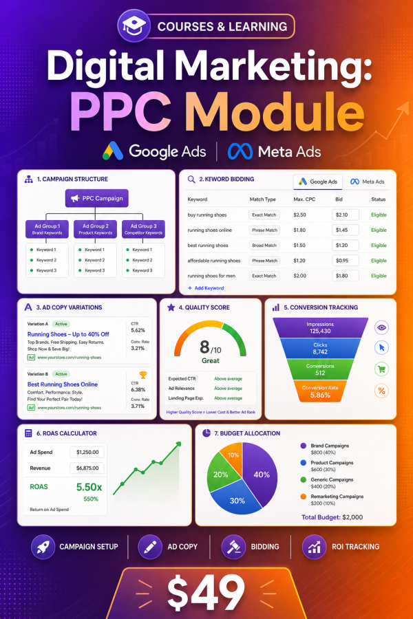 cover_detail_dm_ppc_course Digital Marketing: PPC Module — Google Ads, Facebook Ads, Bidding Strategies & ROI Tracking