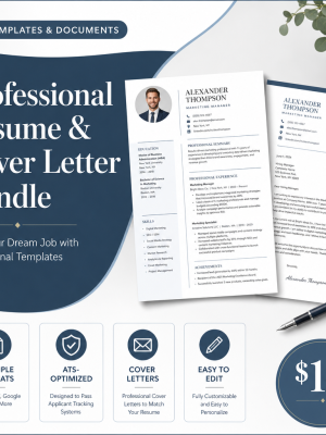 cover_thumb_1383 Professional Resume & Cover Letter Bundle