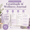 Gratitude & Wellness Journal — Daily Gratitude, Wellness Tracker, Self-Care Menu & Mood Tracker