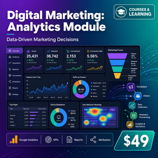 Digital Marketing: Analytics Module — Google Analytics, KPIs, Reporting & Attribution