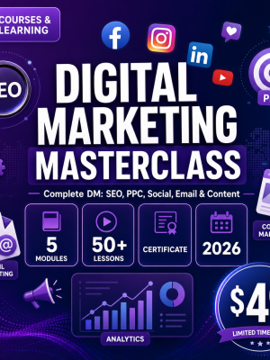 Digital Marketing Masterclass — Complete Course: SEO, PPC, Social Media, Email & Content Strategy