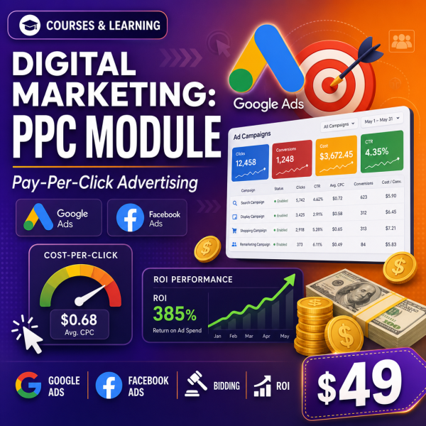 cover_thumb_dm_ppc_course Digital Marketing: PPC Module — Google Ads, Facebook Ads, Bidding Strategies & ROI Tracking