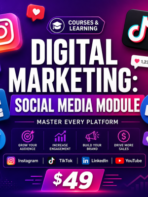 cover_thumb_dm_social_course Digital Marketing: Social Media Module — Instagram, TikTok, LinkedIn & YouTube Strategies