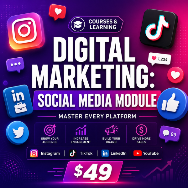 Digital Marketing: Social Media Module — Instagram, TikTok, LinkedIn & YouTube Strategies