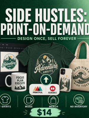 Side Hustles: Print-on-Demand — Design, Upload & Sell Custom Merch with Zero Inventory
