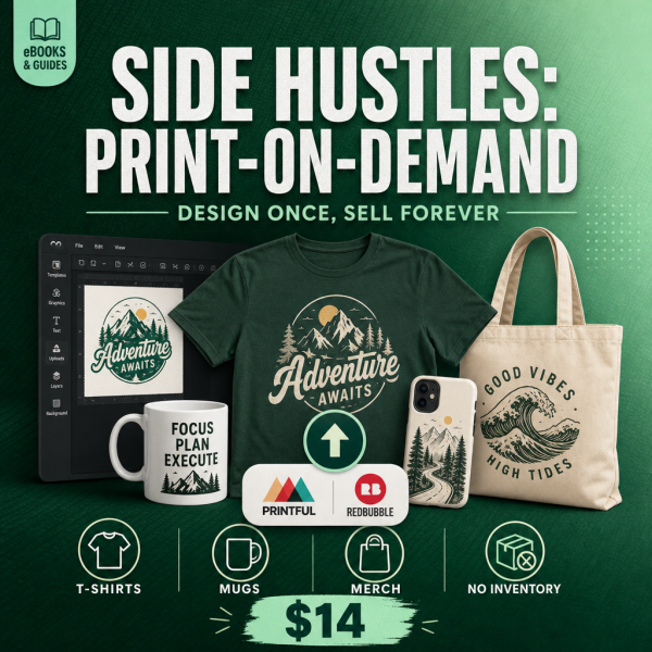 Side Hustles: Print-on-Demand — Design, Upload & Sell Custom Merch with Zero Inventory