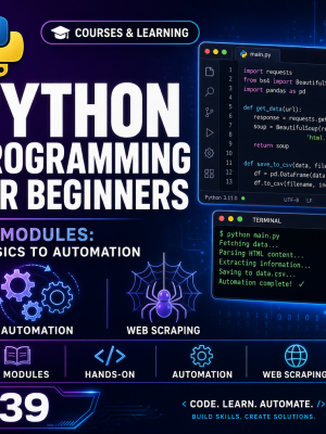 cover_thumb_python_course Python Programming for Beginners — 10-Module Course: Basics to Automation & Web Scraping