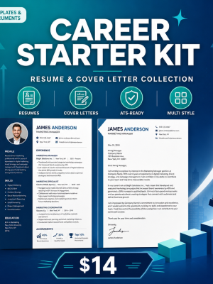 cover_thumb_v2_1390 Career Starter Kit — Professional Resume & Cover Letter Collection