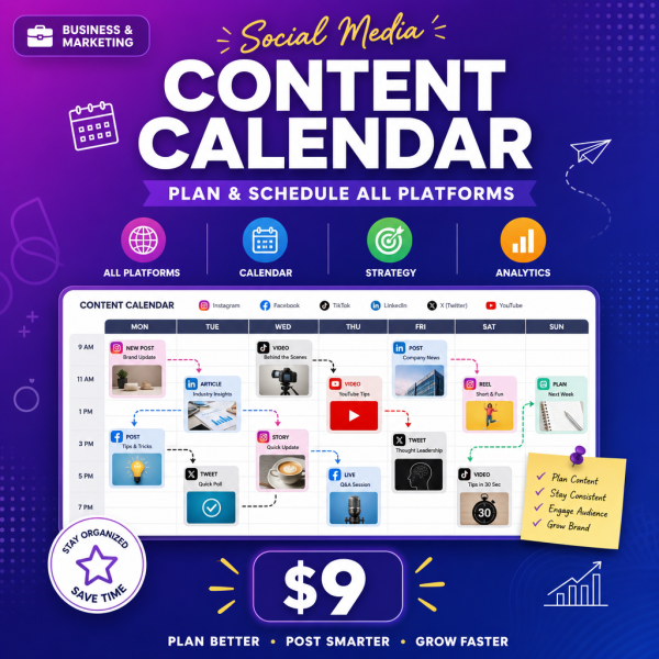 cover_thumb_v2_1716 Social Media Content Calendar & Strategy Planner — Complete Toolkit for All Platforms