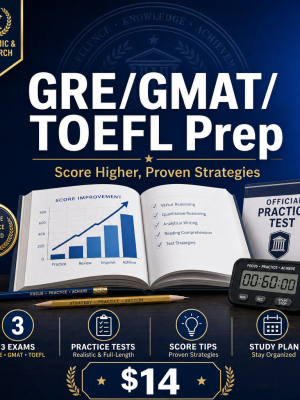 GRE/GMAT/TOEFL Prep Guide — Score Higher with Proven Strategies