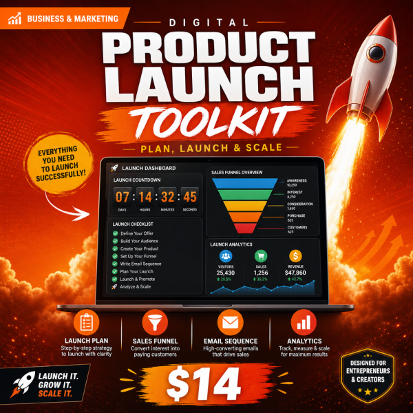 Digital Product Launch Toolkit — Plan, Launch & Scale Your Product