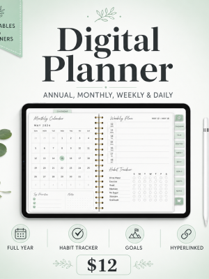 cover_thumb_v2_1788 Digital Planner — Annual, Monthly, Weekly & Daily Planning with Habit Tracking