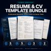 Resume & CV Template Bundle | 5 Professional Styles | ATS-Friendly | Instant Download