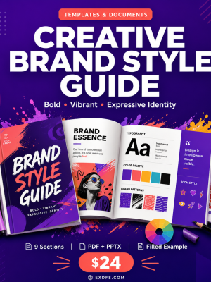 Creative Brand Style Guide — Bold, Vibrant & Expressive Brand Identity Template