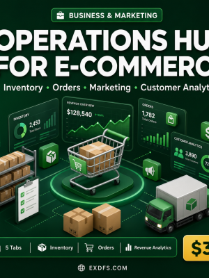 Operations Hub for E-commerce — Inventory, Orders, Marketing & Customer Analytics Dashboard
