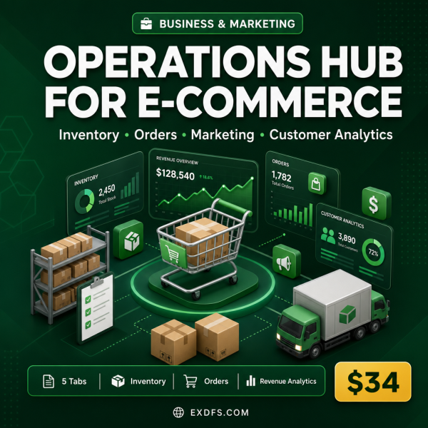 ecommerce-thumbnail Operations Hub for E-commerce — Inventory, Orders, Marketing & Customer Analytics Dashboard