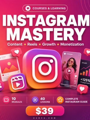 instagram-thumbnail Social Media: Instagram Mastery — Complete Guide to Content, Reels, Growth & Monetization
