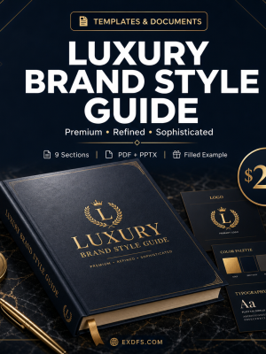 Luxury Brand Style Guide — Premium, Refined & Sophisticated Brand Identity Template