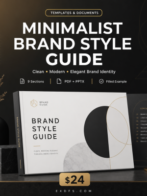 Minimalist Brand Style Guide — Clean, Modern & Elegant Brand Identity Template