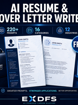 AI Resume & Cover Letter Writer Prompt Pack — 220+ Industry-Specific Career Prompts