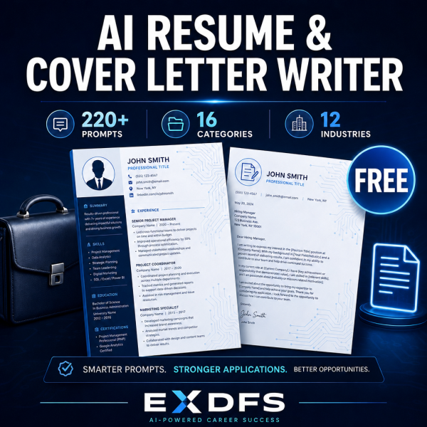 product-1962-free AI Resume & Cover Letter Writer Prompt Pack — 220+ Industry-Specific Career Prompts