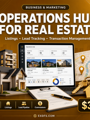 Operations Hub for Real Estate — Property Listings, Lead Tracking & Transaction Management Dashboard