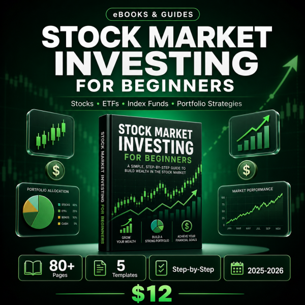Stock Market Investing for Beginners — Stocks, ETFs, Index Funds & Portfolio Strategies