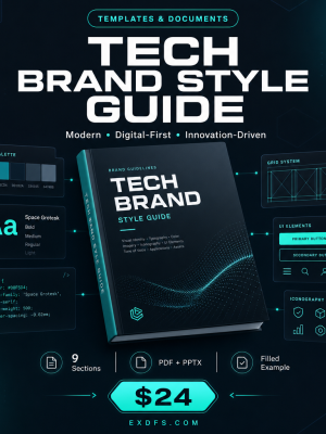 Tech Brand Style Guide — Modern, Digital-First & Innovation-Driven Brand Identity Template