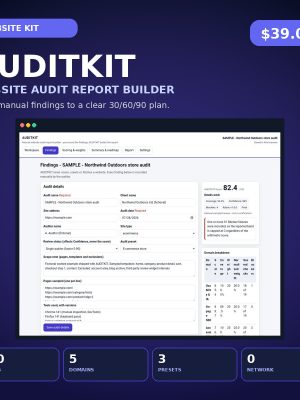 AUDITKIT — Offline Website Audit Report Builder