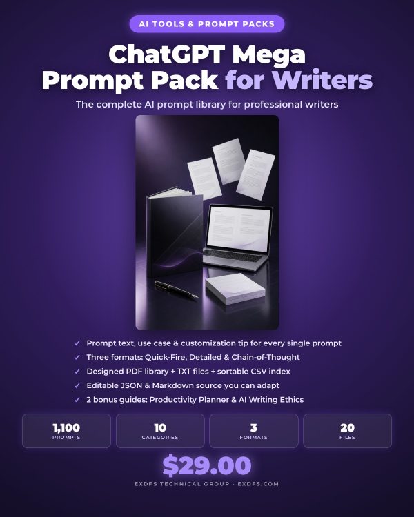 ChatGPT Mega Prompt Pack for Writers