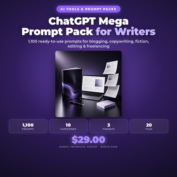 ChatGPT Mega Prompt Pack for Writers