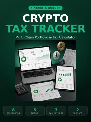 CRYPTO TAX TRACKER — Multi-Chain Portfolio, FIFO/LIFO/HIFO Calculator & 25-Page Guide