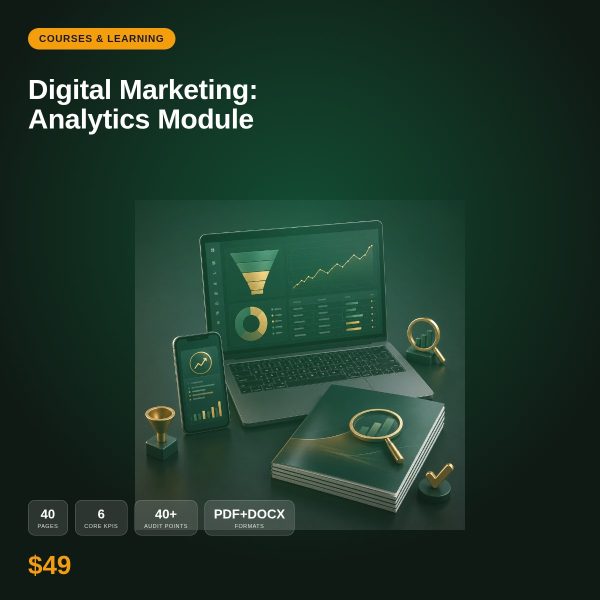 Digital Marketing: Analytics Module — GA4, KPIs, Reporting & Attribution