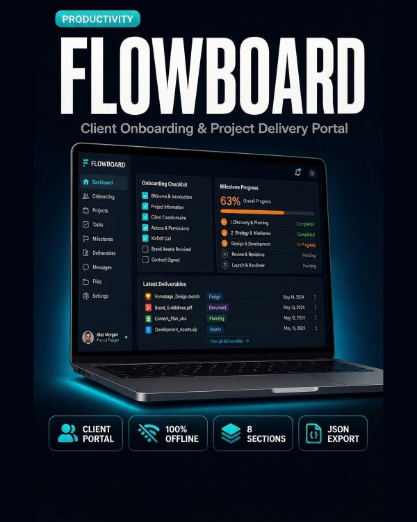 FLOWBOARD — Client Onboarding & Project Delivery Portal