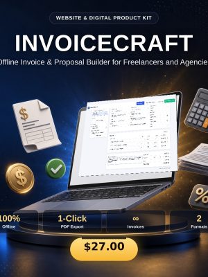 INVOICECRAFT — Offline Invoice, Pro-forma & Receipt Builder Kit