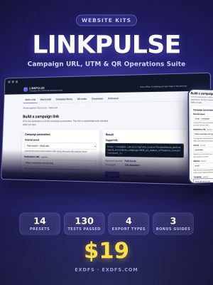 LINKPULSE — Campaign URL, UTM & QR Operations Suite