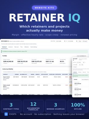 RETAINER IQ — retainer and project profitability workbench cover