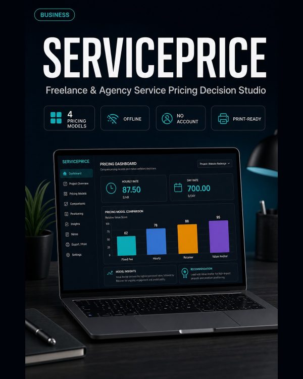 SERVICEPRICE — Freelance & Agency Service Pricing Decision Studio