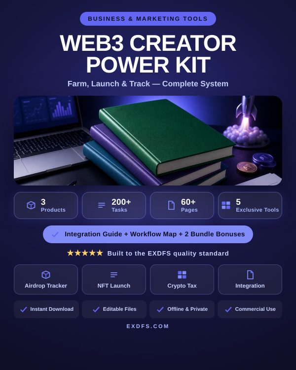 Web3 Creator Power Kit — Farm, Launch & Track Your Crypto Career