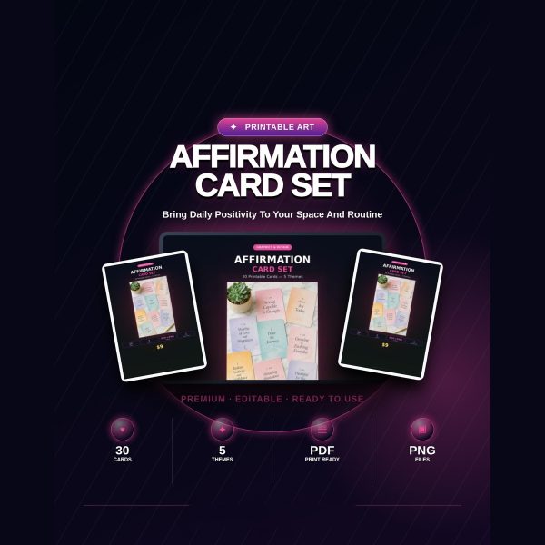 affirmation-card-set-30-printable-self-love-and-cover-v2 Affirmation Card Set — 30 Printable Self-Love & Confidence Cards