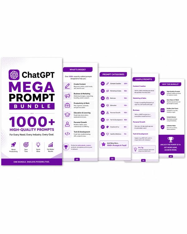 ChatGPT Mega Prompt Bundle (1000+)