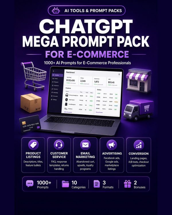 ChatGPT Mega Prompt Pack for E-Commerce