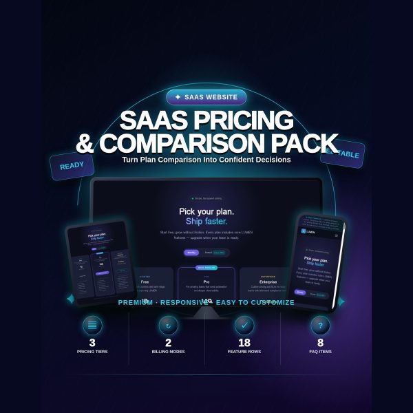 clarity-saas-pricing-and-comparison-pack-static-cover-v2 CLARITY — SaaS Pricing & Comparison Pack — Static HTML/CSS/JS
