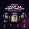 Home Office Motivational Art Set — 8 Quote & Geometric Prints