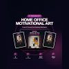 Home Office Motivational Art Set — 8 Quote & Geometric Prints