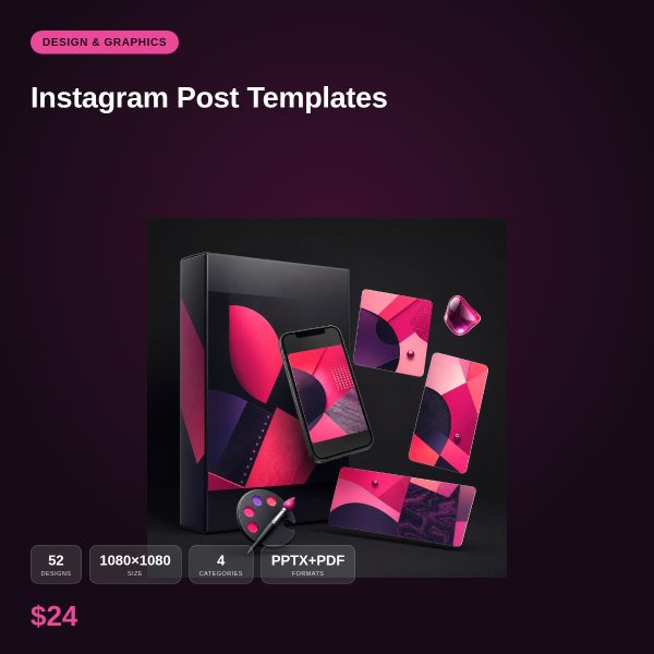 Instagram Post Templates — Professional Square Designs for Feed & Engagement