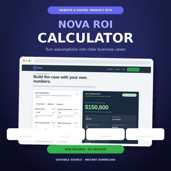 NOVA ROI Calculator & Lead-Generation Landing Page Kit