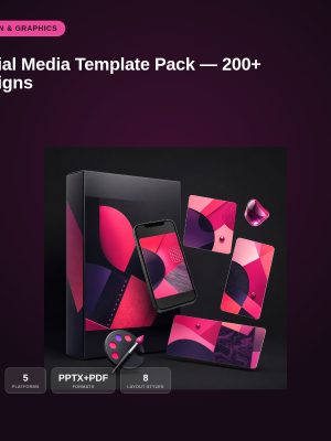 Social Media Template Pack — 200+ Designs for Instagram, TikTok & More